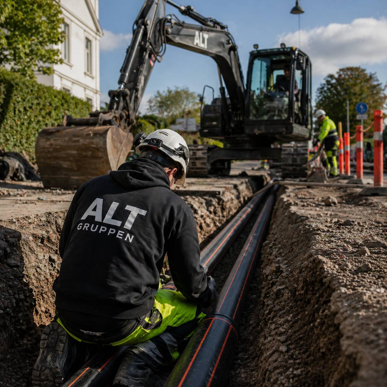 Gravearbejde til fjernvarme på Sjælland